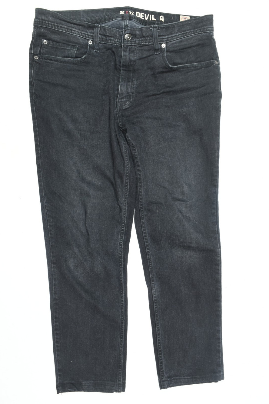 Devil Dog Athletic Fit Jeans Mens 36x32 (38x29) Black Slim Stretch Cotton Denim